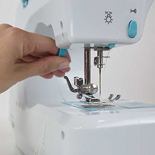Machine à coudre portable PRIXTON bleu 12 points avec tiroir accessoires - 6
