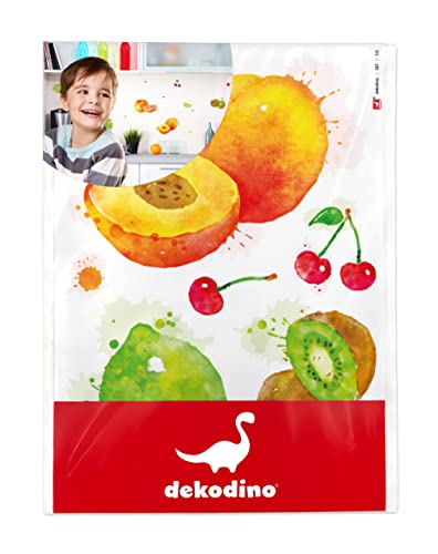dekodino® Pegatina de pared cocina acuarela fructificar durazno anaranjado piña Cover