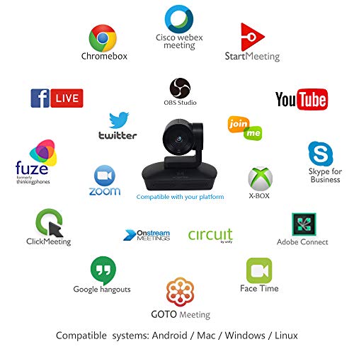 MOERTEK MC200S Full HD 1080P Conference Camera with Voice Tracking, Built-in 4 Microphone Arrays, Fixed Focus, USB Video… - Image 8