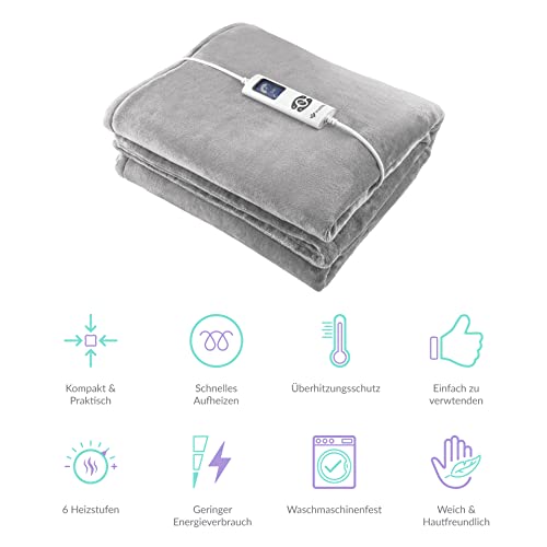Heizdecke TrueLife HeatBlanket 1813 in Grau