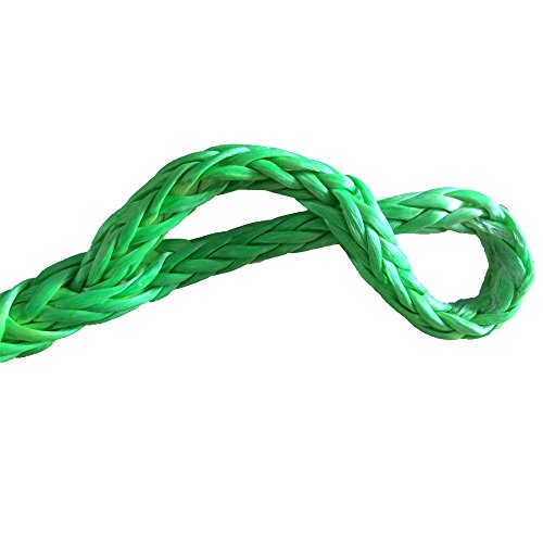 Image of UHMWPE 13 /32 inch Soft Shackle with Black Saft Guard Heavy Duty for 4 Off-Road ATV UTV Winch Ropes-Green Color