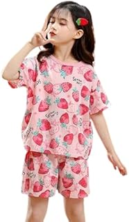 RKEVENT FASHION HUB Girls Sets Children's Pajamas Girls PyjamasTeens Pajamas Teenager Sleepwear Strawberry Printed Nylon H... Price In India
