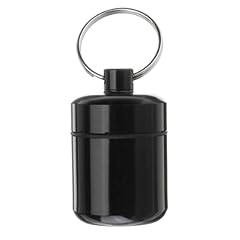 Portable Aluminium Alloy Pill Organizer Earplugs Storage Case Waterproof Small Storage Container Black