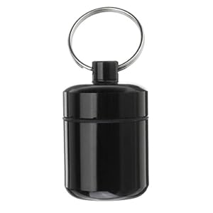 Portable Aluminium Alloy Pill Organizer Earplugs Storage Case Waterproof Small Storage Container Black
