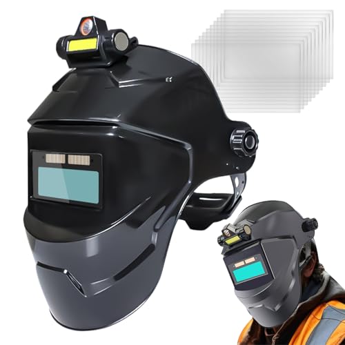 Gkumgwo Casque de soudage assombrissement Automatique, Casque Soudeur assombrissement Automatique | Casque de soudage Protecteur,Bouclier de Protecteur de Soudure à énergie Solaire pour Le Traitement