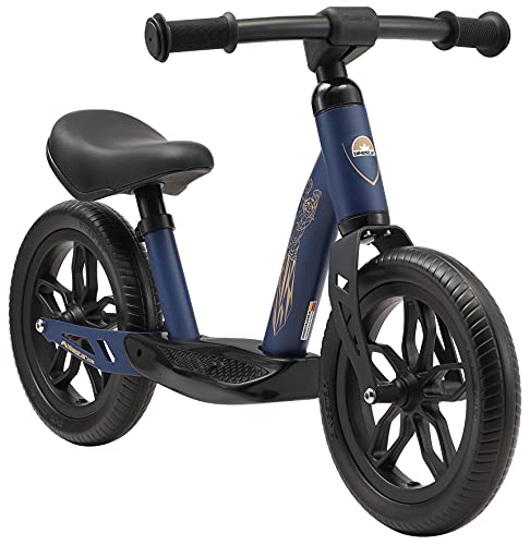 BIKESTAR Bicicletta Senza Pedali Extra Leggera per Bambino et Bambina 2 - 3 Anni | Bici Senza Pedali Bambini 10  Pollici Eco Classico | Blu Scuro