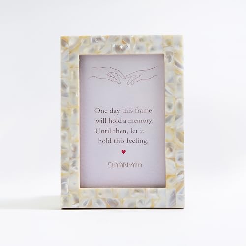 Image of Decorative Resin Photo Frame with Quote | Pearl Finish Table & Wall Photo Frame | Romantic Gift for Couples | Premium Home Decor Frame for Living Room & Bedroom