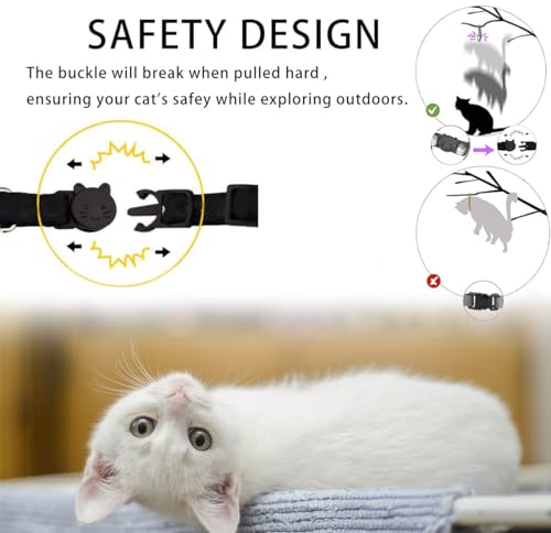 4 pack adjustable cat collars