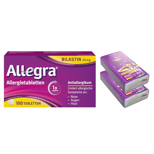 Allegra Allergietabletten | 100 Stk & 2 x Allegra Taschentücher