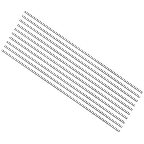 sourcing map 10Stk. Rund Stahlstange 1.4mm HSS Drehmaschine Stangenmaterial Werkzeug 100mm Lang für Wellen Zahnrad Bohrmaschine Drehende Miniaturachse Zylinderstift DIY Bastelwerkzeug