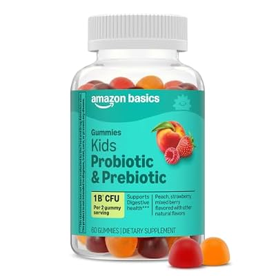 Amazon Basics Kids Kids Probiotic + Prebiotic Gummy, 60 Count