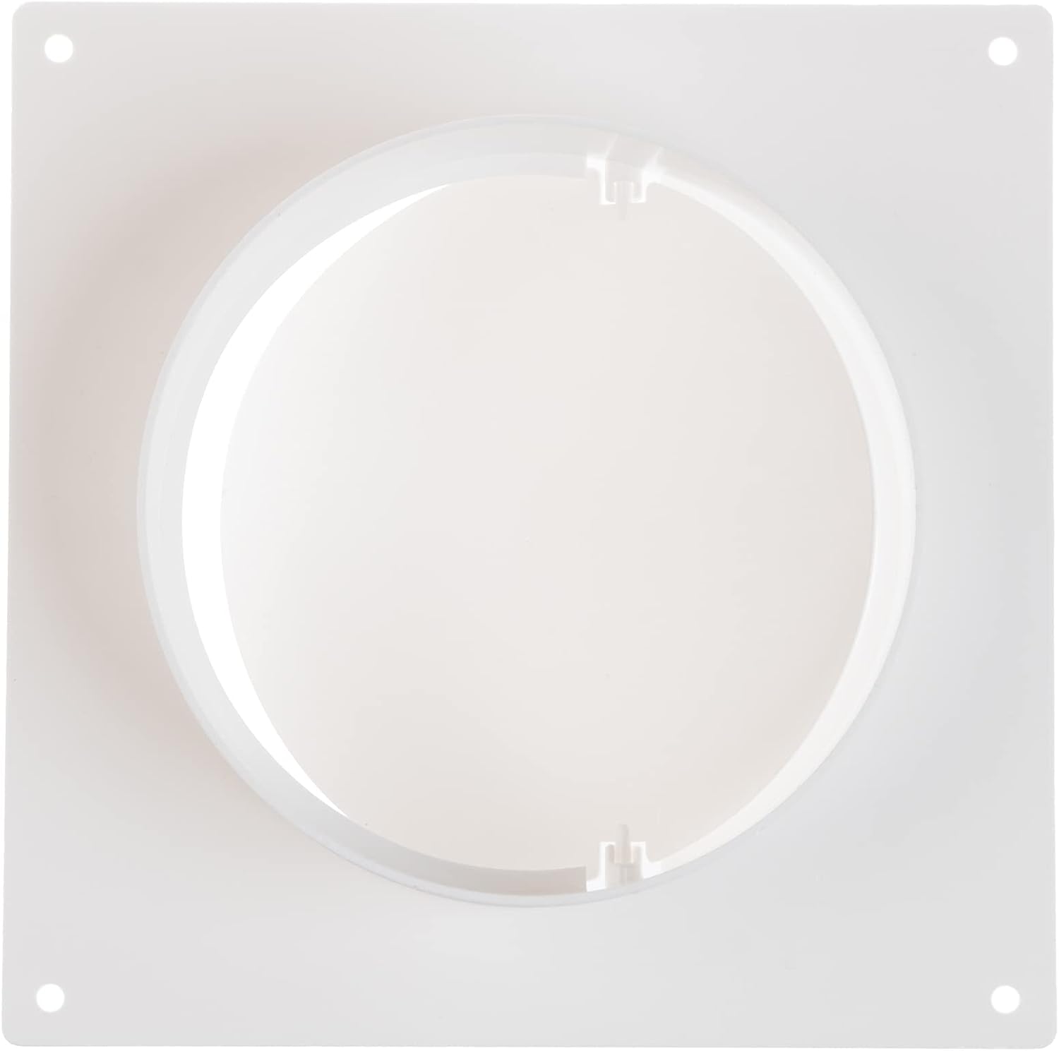Steinberg14 White diameter 125mm / 5" Round Wall Flange with Backflow Valve, PVC Connector for Ventilation Pipe - Image 5