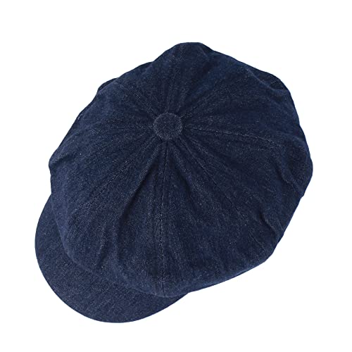 Gorra tipo Newsboy de mezclilla para mujer miniatura 2