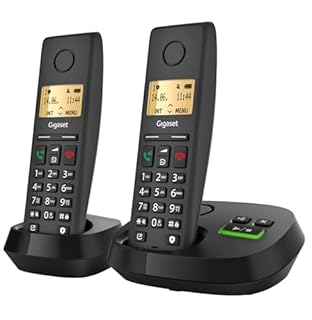 Gigaset PURE 220A Duo - 2 Telefoni Cordless DECT con Segreteria Telefonica - Blocco Chiamate e Funzione Vivavoce - 80 contatti, nero antracite [Compatibile in DE, IT, FR, NL, BE, CHE, AUT]
