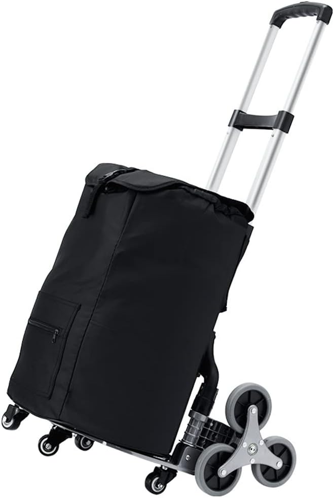 Star river Hand-Pulled Luggage Trolley-Folding Aluminum Alloy Trolley-Pulling Trolley-Stair Climbing Trolley-Grocery Shopping trolley-4-wheel 360° Universal Wheel Luggage Bag