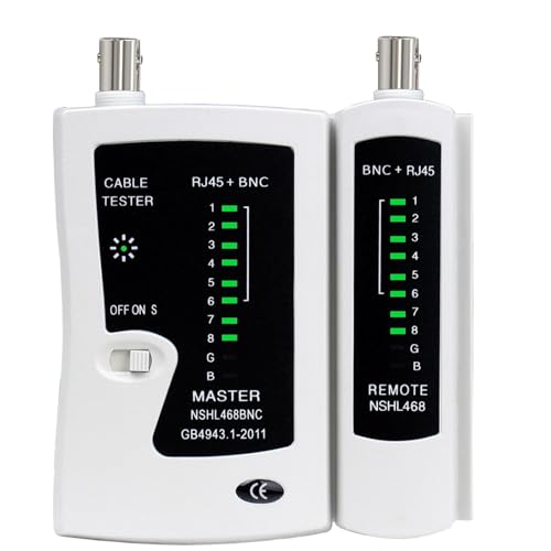 CYTGOUPER RJ45+BNC Connectors Cable Coax Tester, Split Designs Network Coaxial