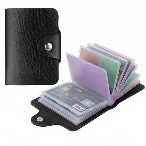 Image of Kraptick Pocket Cards Holder - Compact Lightweight Wallet for Credit and Debit Cards, Multi-Functional Card Organizer, Durable Card Carrier with 16 Slots for Easy Access and Storage (Black)