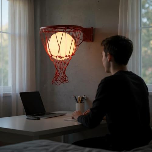 Image of Fancy Wall Light Basket Ball Home Decorative Lamps for Bedroom Decoration
