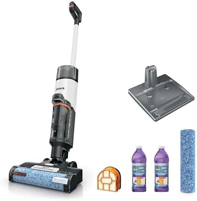 Shark | Wet Dry Vacuum Cleaner | Vacuum and Mop Combo | HydroVac MessMaster | 3-in-1 Self-Cleaning + Powerful Suction | 2 Brushrolls & 2 Solutions Included | Hardwood Floor & Area Rug Cleaner | AW261