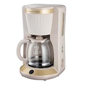 Russell Hobbs Filterkaffeemaschine [1, 25L, 1100W] Brontë Stone (WhirlTech-Brühtechnologie, Tropf-Stopp, Warmhalteplatte, Glaskanne, Wasserstandsanzeige, Pause & Gießen-Funktion) Kaffeemaschine 26781-56