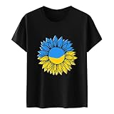 Chemisier Court Femmes Hauts imprimés ukrainiens et Chemise Hommes Manches Drapeau T t-Shirts pour Femmes Marseille Tee Shirt
