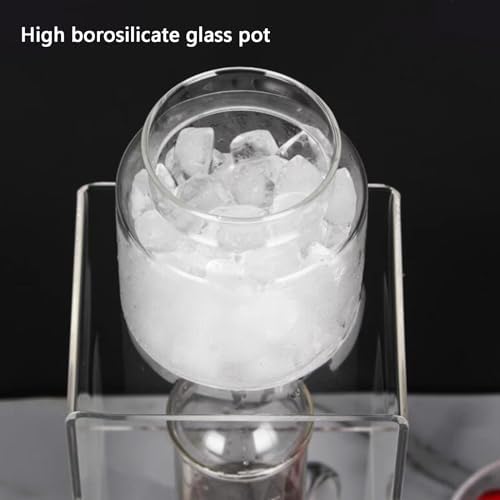 Cold Brew Drip Tower with Adjustable Water Flow,Cold Brew Drip Tower - Stainless Steel Cold Drip Coffee Maker with Adjustable Water Flow, Slow Drip Technology - Brews 3-6 Cups - Includes Acr