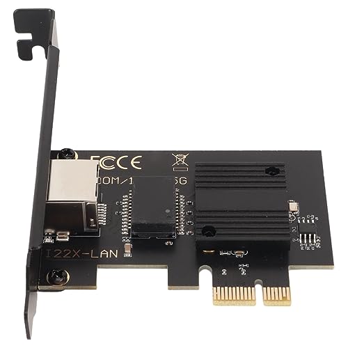POCREATION 2.5G PCIe Network Card I226 V Chip 10/100/1000/2500Mbps RJ45 LAN Adapter con Disipador de Calor de Aleación de Aluminio para PC de Escritorio Gaming Server miniatura 1