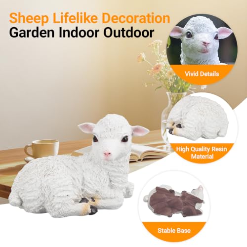 Mouton décoratif extérieur pour pelouse et terrasse rustique - 4