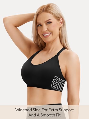 Image of Angelhood Nursing Bras for Breastfeeding, Seamless Nursing Sports Bra Support Yoga Maternity Bras Pregnancy Sleep Bralette