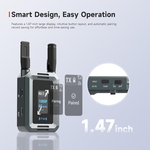 Transmisor y receptor de video inalámbrico Yunseity, sistema de transmisión de video 1080P/60fps con monitoreo en tiempo real, 300m de distancia, baja latencia 40ms, para transmisión en vivo miniatura 5