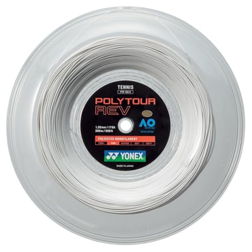 YONEX Polytour Rev Tennis String White; 1.25 mm / 16L GA; 200 m / 656 ft