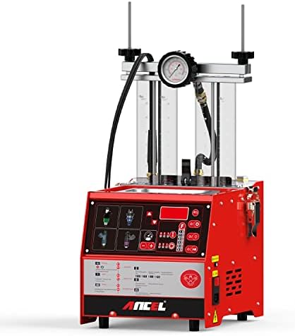 ANCEL AJ400 Fuel Injector Cleaner and Tester Ultrasonic Wave Automotive Fuel Injection Systems Cleaning Tools for All Petrol 4 Cylinder Vehicles with Low Resistance Injectors Test