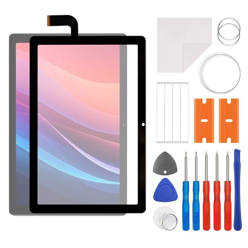 Lentille de rechange écran avant réparer vitre brisée Vortex Tab T10M Pro avec adhésif OCA