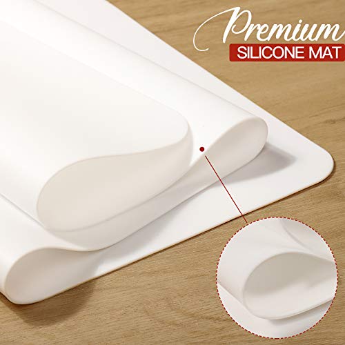 LEOBRO Silicone Mat, 23.4” x 15.6” White Silicone Mats for Crafts, Resin Molds, Play Dough Mat, for Resin, Clay, Paint, Arts and Crafts, 1 MM Thick by LEOBRO - Image 3