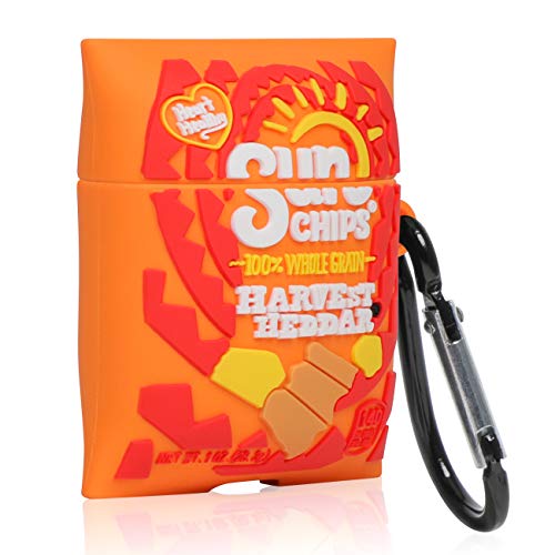Oqplog For Airpod 2/1 Case Sun Chips, Food Design Cute 3D Cartoon Funny Kawaii For Airpods 1St 2Nd Soft Silicone Cover Fashion Cool Fun Stylish Air Pods Cases For Girls Women Boys Girly Teen #TOP3