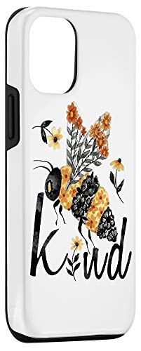 Iphone 12/12 Pro Cool Bee Kind Case Flower Funny Bumble Bee Women Girls Case #TOP2