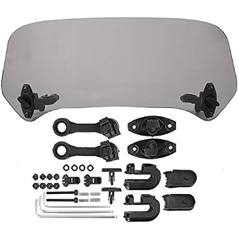 Keenso Motorcycle Windscreen Deflector, Universal Motorcycle 28 mm Wind Deflector Windscreen Extension Spoiler Air Deflector 