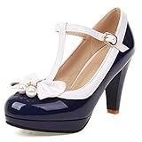 telenovela salome capitulo 38  Joliss Femmes Talons Hauts Bowknot Escarpins Femmes Classique Salomés Escarpins Bleu Taille 38 EU/39Cn