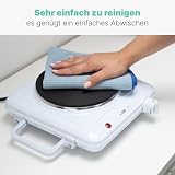 Clatronic Pojedyncza płyta grzewcza EKP 3582, 1 płyta grzewcza, bezstopniowo regulowany termostat, wysoka stabilność, biała