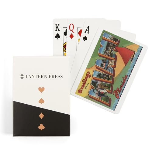 Lantern Press Miami, Florida, cartas póker, 52 piezas