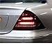 HKLMEWZ Car Led Tail Lights Compatible With Mercedes-Benz C Class W203 2000-2006 style full LED Dynamic Turn Signal Light Tail Lamp Assembly(Smoke)