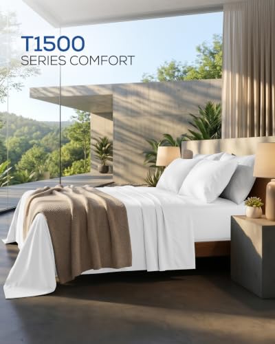 Image of Utopia Bedding King Sheet Set 4 Piece Soft Sheets - White