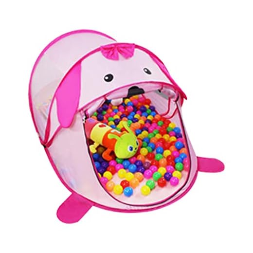 Linsition Tiendas de campaña para niños al Aire Libre - Tienda de campaña de Dibujos Animados Tiger Ball Pit Play con Puerta de Pantalla | Cartoon Tiger Ball Pit Kids Playhouse para niños pequeños