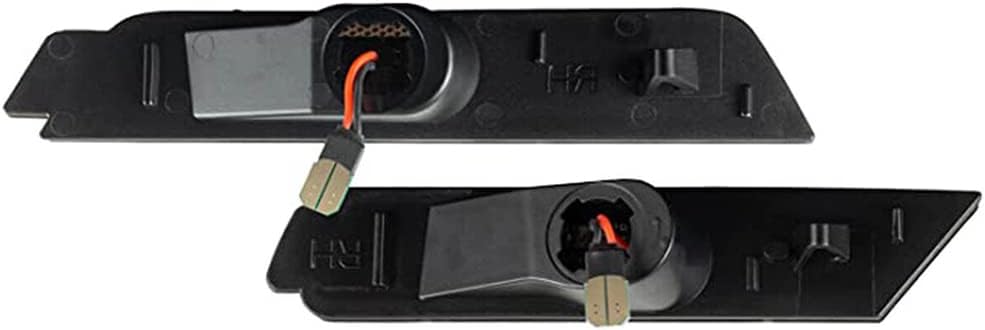 Red Amber LED Front/Rear Bumper Side Marker Lights Smoke Lens, Suitable for Cherolet Compatible with Chevy Camaro 2010-2015, Front and Rear Fender Marker Lamps