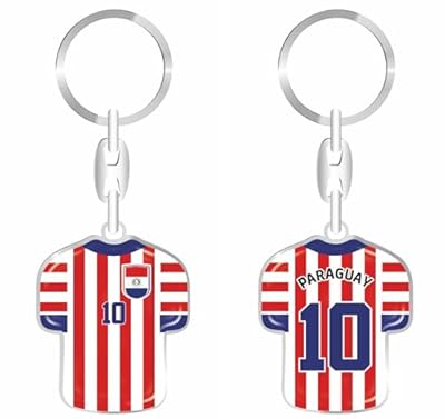 daged Paraguay - Llavero con diseño de camiseta (revestimiento de resina, efecto 3D y pegatina práctica), multicolor, 90 mm | Ya disponible en tu tienda friki favorita! En mundofriki.es!