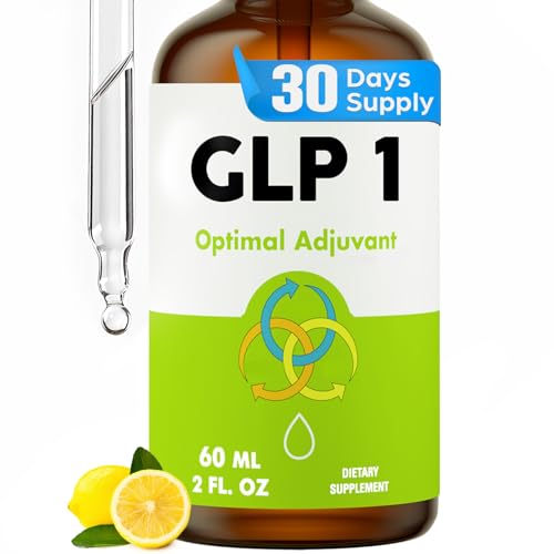 Steblowlly Glp 1 Liquid Drops for Women & Men, 27-in-1 Formula with Chromium, Hydrolyzed Collagen & Prebiotics & More | Vegan, Non-GMO, Fast Absorption - 60 ML(Lemon Flavor)