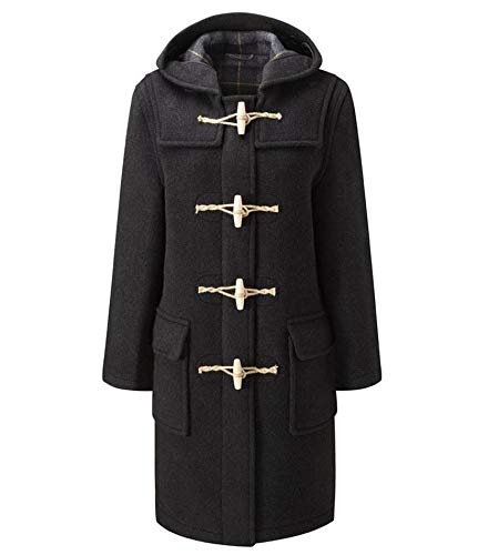 Original Montgomery Womens Wooden Toggles Duffle Coat- Charcoal (X-Small) #TOP3