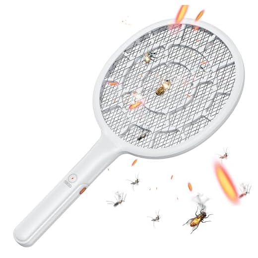 YsChois Electric Fly Swatter, Bug Zapper, Mosquito Zapper Racket | Gold Zone Voltage, Densest 3 mm Mesh, Apple-Like Weight - AA Battery Powered (not incl.) - Indoor & Outdoor Use with Pro Swat Tips