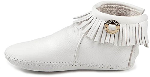Itasca Moccasin Women's Trimbelle ''White'' Moccasin Bootlet Size: 6 #TOP3
