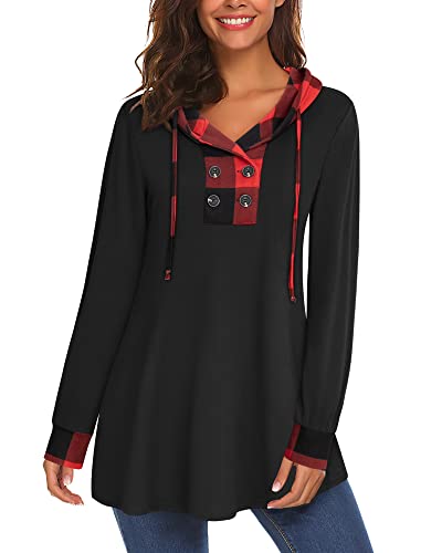 Womens Tunic Sweatshirts, Youtalia Pullover Hoodies For Women Loose Fit Casual Winter Long Sleeve Tunic Tops Lightweight Dressy Hoodies Maternity Oversized Sweatshirts Sweater Work Clothes Cute Outfit #TOP1